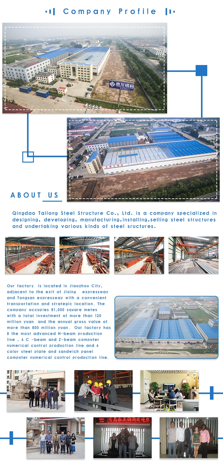 Prefabricated Prefab Heavy Light Steel Structure Framework Construction Aircraft Hangar