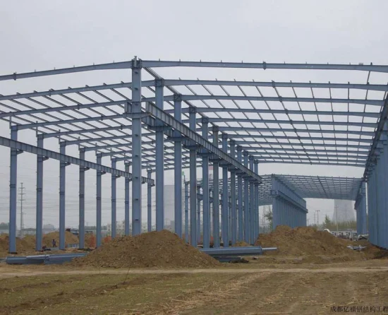 Armazém de aço pré-fabricado/oficina/hangar/casa de aves de capoeira/construção de estrutura metálica de construção de estrutura de aço pré-fabricada