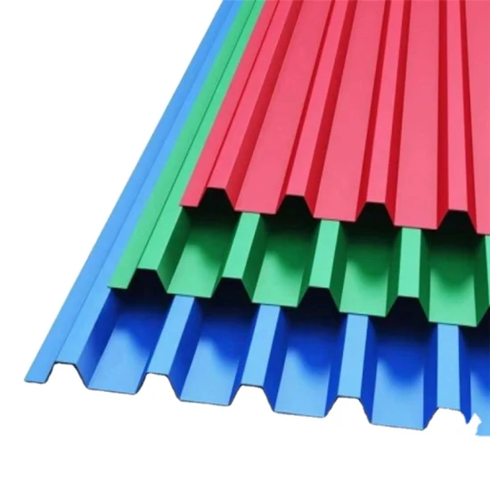 Folha de perfil sinusoidal para telhado de aço galvanizado Folha de telhado de aço corrugado